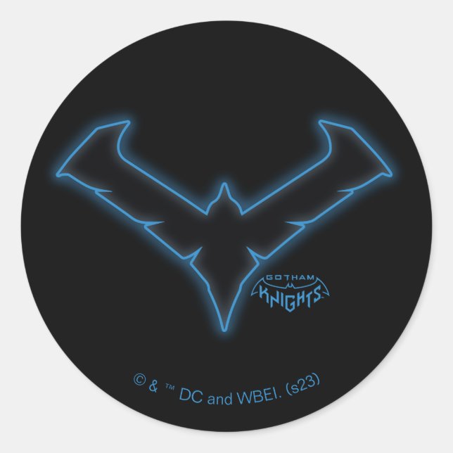 Adesivo Logotipo Noturno Gotham Knights (Frente)