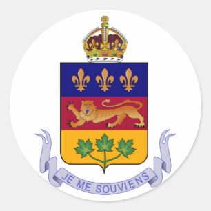 Adesivo Logotipo oficial da heráldica de Québec Canadá 