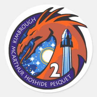 Adesivo Logotipo oficial da insígnia SpaceX Crew-2