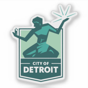 Adesivo Logotipo oficial de Detroit, Michigan, EUA