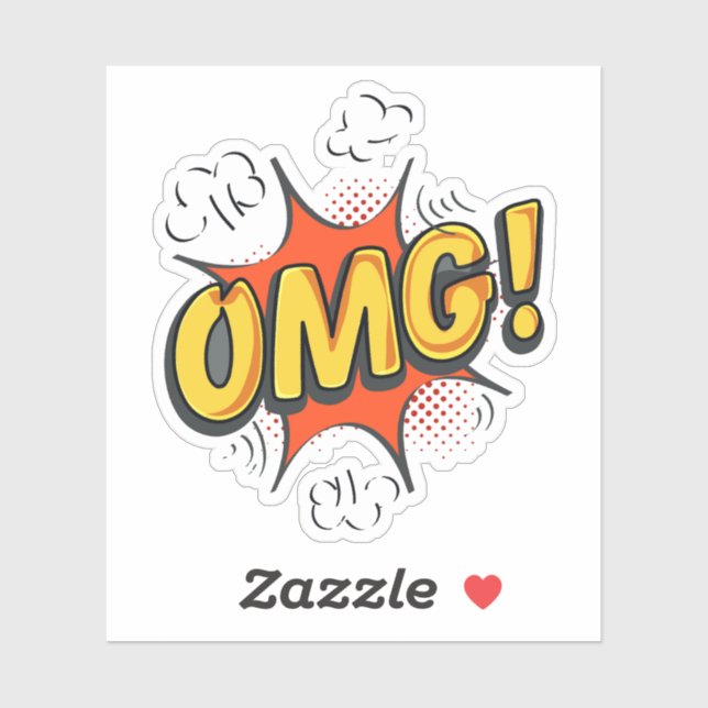 Adesivo logotipo OMG (Folha)