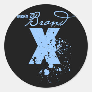 Adesivo Logotipo original da marca X (azul)