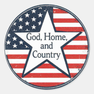 Adesivo Logotipo patriota dos EUA Deus Home Country, bande