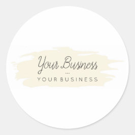 Adesivo Logotipo Personalizado Básico do Pincel 1 Tan