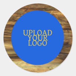 Adesivo Logotipo Personalizado Caroline Textura de madeira