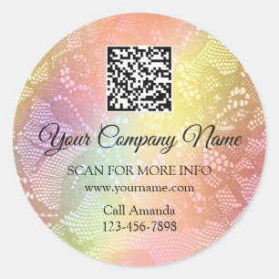 Adesivo Logotipo personalizado Código QR Compro Hológraf