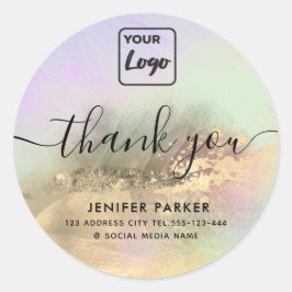 Adesivo logotipo personalizado contemporâneo abstrato obri