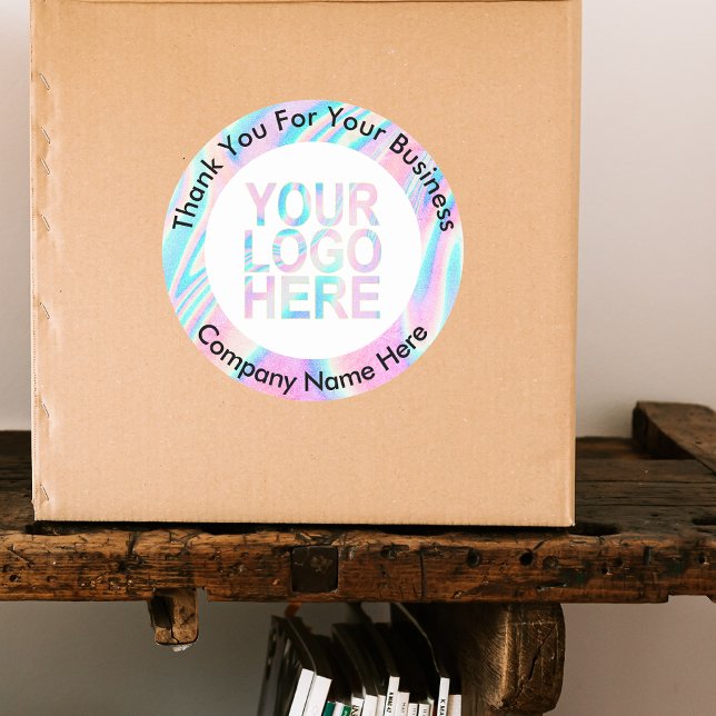 Adesivo Logotipo Personalizado Da Empresa Com Abstrato Hol (Criador carregado)