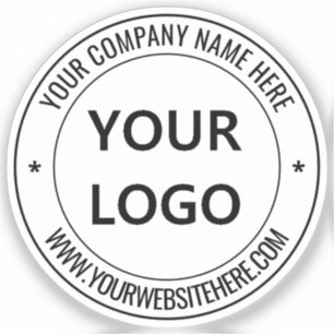 Adesivo Logotipo personalizado da empresa e texto para seu