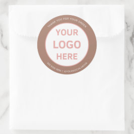Adesivo Logotipo personalizado da padaria marrom