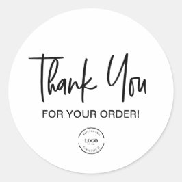 Adesivo Logotipo personalizado da tendência Obrigado pelo 