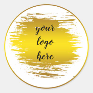 Adesivo Logotipo Personalizado de Brilho de Círculos Dour