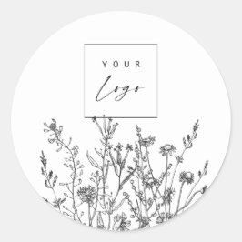 Adesivo Logotipo Personalizado de Flores Silvestres em Pre