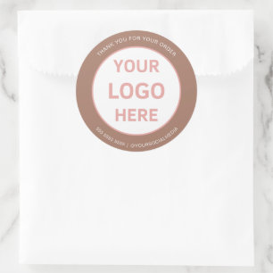 Adesivo Logotipo Personalizado de Padaria Marrom