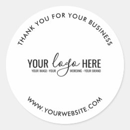 Adesivo Logotipo Personalizado Elegante Mínimo Simples Aqu