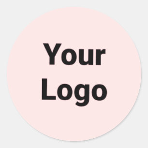 Adesivo Logotipo personalizado simples e elegante aqui da