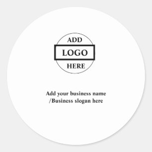 Adesivo Logotipo personalizado simples e elegante aqui na