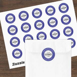 Adesivo Logotipo personalizado / Texto Azul Folha de adesi