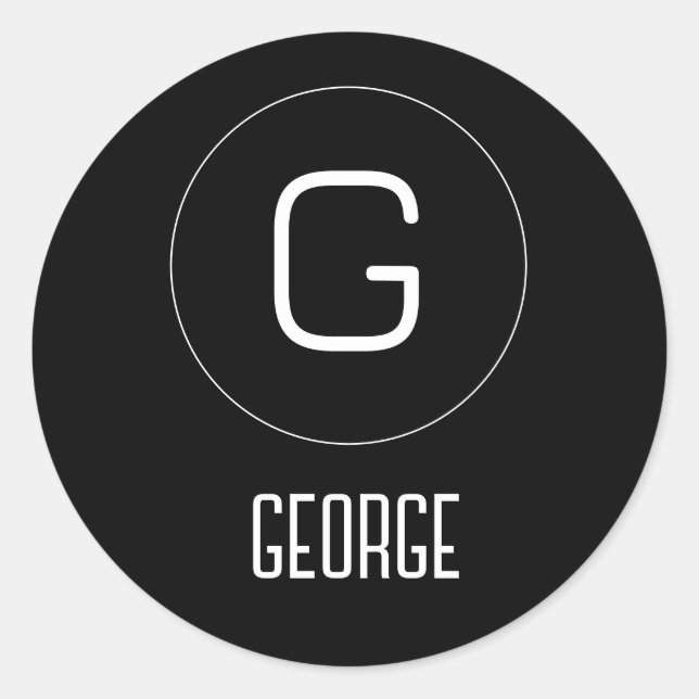 Adesivo Logotipo personalizável de nome pessoal (Frente)