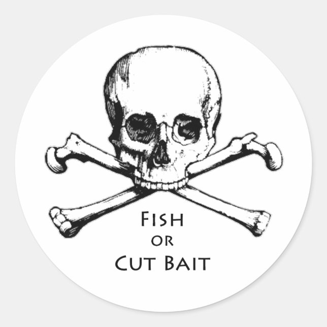 Adesivo Logotipo Pirata "Fish or Cut Bait" (Frente)