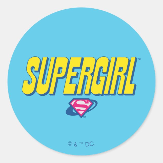 Adesivo Logotipo Pop da Supergirl (Frente)