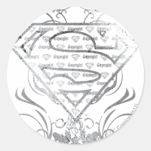 Adesivo Logotipo prata do Rico da Supergirl
