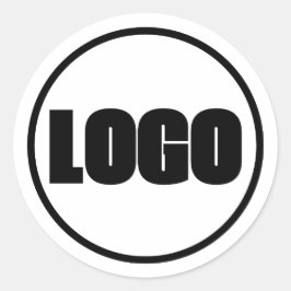 Adesivo Logotipo preto branco da Marca corporativa simples