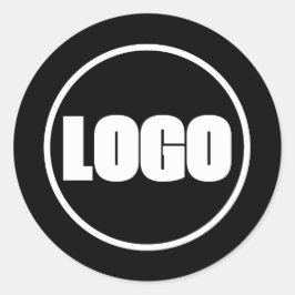 Adesivo Logotipo preto branco da Marca corporativa simples