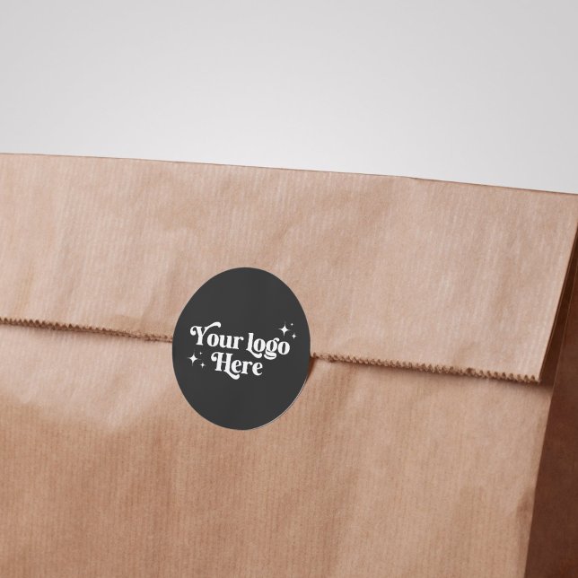 Adesivo Logotipo preto e branco para pequenas empresas (Criador carregado)