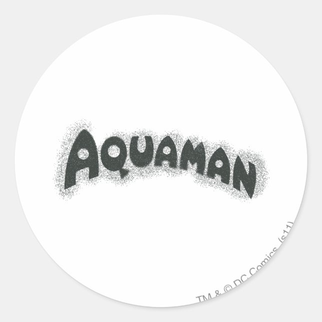 Adesivo Logotipo Preto Grunge Aquaman (Frente)