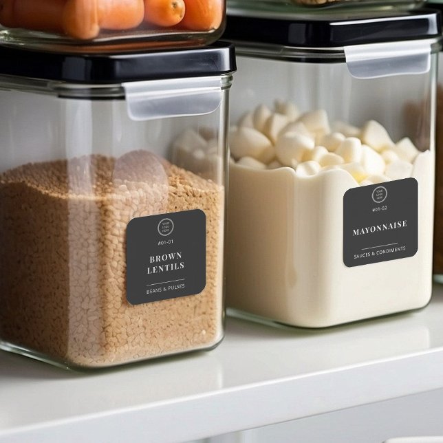 Adesivo Logotipo preto para empresas - Armazenamento de Co (Criador carregado)