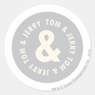 Adesivo Logotipo redondo 1 de Tom e de Jerry