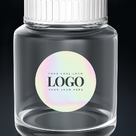 Adesivo Logotipo Retangular de Negócios Personalizado Holo