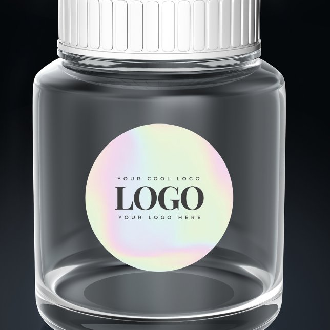 Adesivo Logotipo Retangular de Negócios Personalizado Holo (Criador carregado)