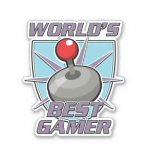 Adesivo Logotipo retrô do melhor jogador do mundo
