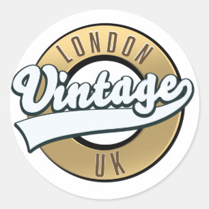 Adesivo Logotipo retrô Londres Vintage UK.