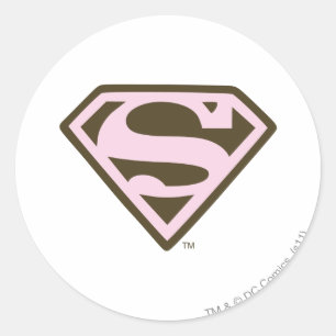 Adesivo Logotipo rosa e marrom supergirl