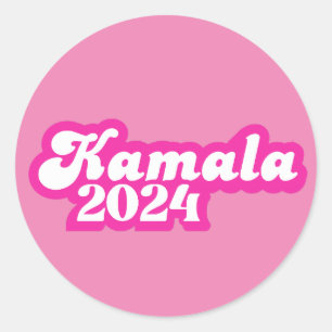Adesivo Logotipo rosa feminino Kamala Harris 2024