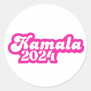 Adesivo Logotipo rosa feminino Kamala Harris 2024