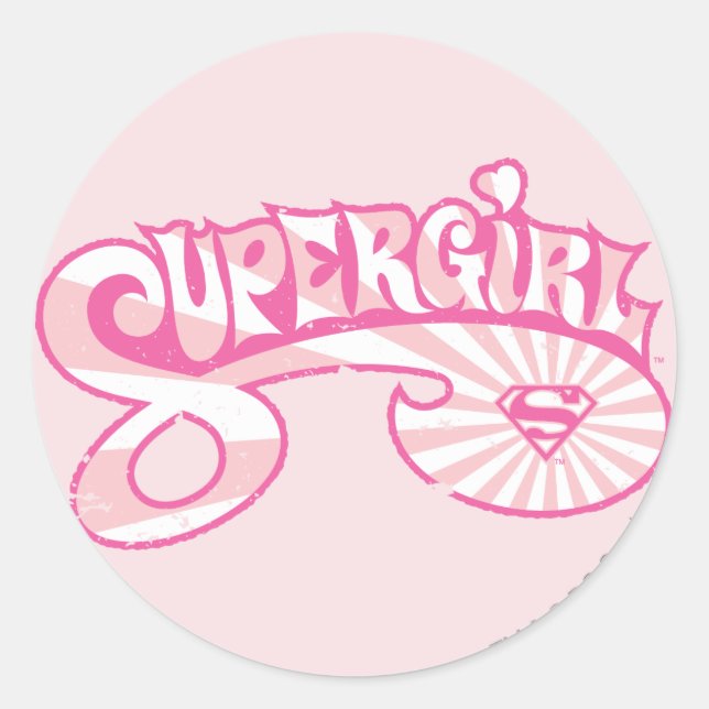 Adesivo Logotipo rosa-Supergirl Burst (Frente)