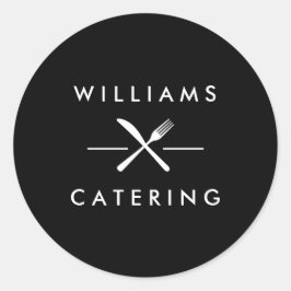 Adesivo Logotipo Rustic Crossed Fork Knife