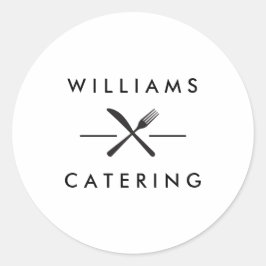 Adesivo Logotipo Rustic Crosssed Fork Knife (Faca de Fork