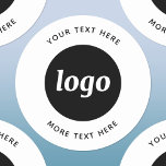 Adesivo Logotipo Simples Com Empresa De Texto<br><div class="desc">Adicione seu próprio logotipo e escolha de texto a este design. Remova o texto superior ou inferior,  se preferir. Minimalista e profissional. Excelente para marcas de funcionários ou como promocional para seus clientes e clientes.</div>