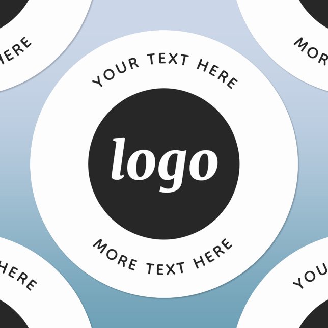 Adesivo Logotipo Simples Com Empresa De Texto (Simple logo with text promotional business stickers)