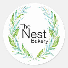 Adesivo Logotipo Simplesmente Elegante Ramificações Laurel