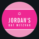 Adesivo logotipo STAR OF DAVID bonito rosa bat mitzvah<br><div class="desc">*** NOTA - O EFEITO DA FOLHA DE OURO BRILHO É UMA IMAGEM IMPRESSA Um pequeno adesivo de amor bonito que pode ser usado em qualquer ocasião - casamento, chá de fraldas, anúncio de nascimento, graduação, aniversário, artigos de artesanato feitos à mão ou vestuário para embalagens de pequenas empresas, etc......</div>