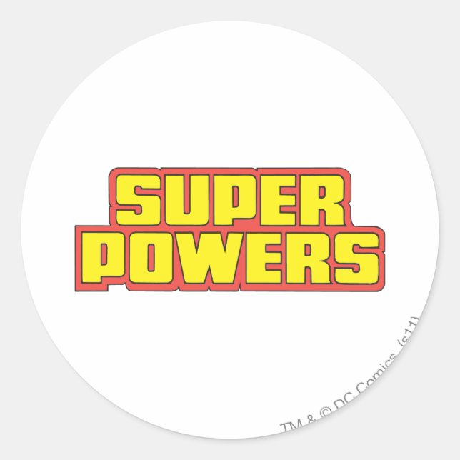 Adesivo Logotipo Super Powers™ Amarelo (Frente)