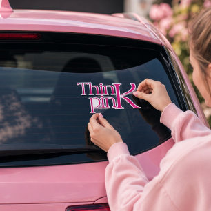 Adesivo Logotipo Tipográfico Moderno e Ousado em Rosa