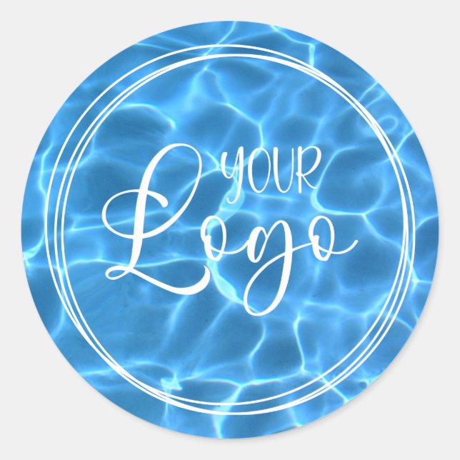 Adesivo Logotipo Três Anéis Brancos Aqua Piscina Azul (Frente)