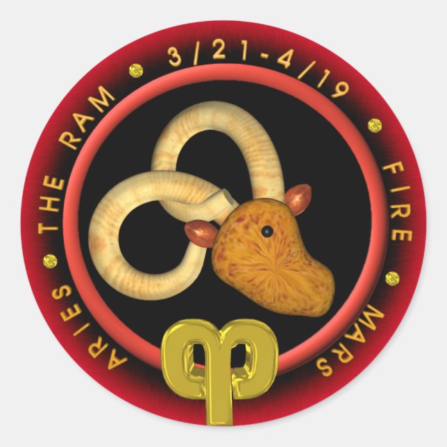 Adesivo logótipo Valxart Aries zodiac (Frente)